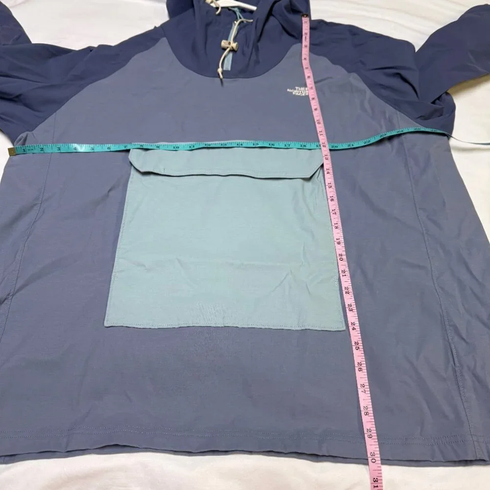 The North Face Fanorak Jacket XXL Blue Colorblock Packable‎ EUC